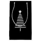 クリスマスツリー落書きギフトバッグ スモールペーパーバッグ (正面)