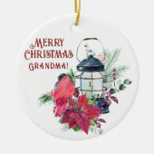 クリスマスツリー装飾おばあちゃん セラミックオーナメント (正面)