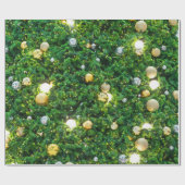 クリスマスツリー装飾の背景。ヴィンテージゴル ラッピングペーパー (フラット)