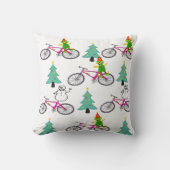 クリスマスツリー装飾用クッション、雪だるま、小妖精や小人 クッション (正面)