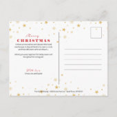 クリスマスツリー複モダン数フォトホリデーカード シーズンポストカード (裏面)