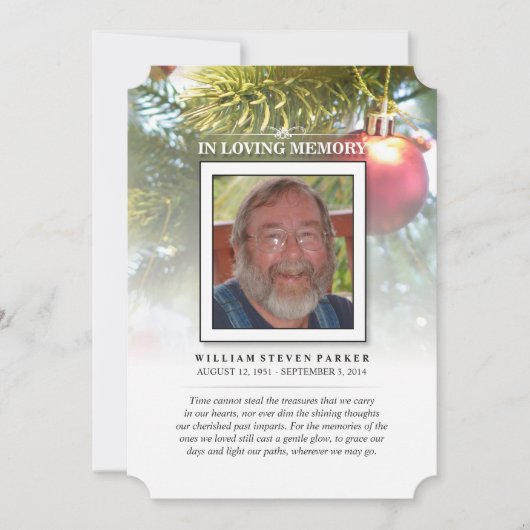 クリスマスツリー記念&サンキューポーブカード 案内状 (正面)