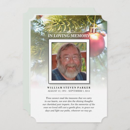 クリスマスツリー記念&サンキューポーブカード 案内状 (正面/裏面)