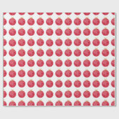 クリスマスツリー赤いバウブルシームレスパターン ラッピングペーパー (フラット)