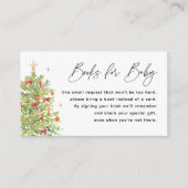 クリスマスツリー赤ちゃんシャワーベビー エンクロージャーカード (正面)