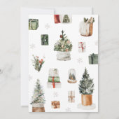 クリスマスツリー赤ちゃんシャワー 招待状 (裏面)