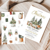 クリスマスツリー赤ちゃんシャワー 招待状