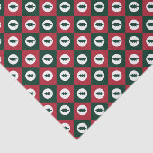 クリスマスツリー赤と白のパターン 薄葉紙 (詳細)