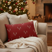 クリスマスツリー赤と白 ランバークッション
