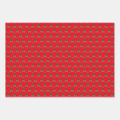 クリスマスツリー赤と緑 ラッピングペーパーシート (正面2)