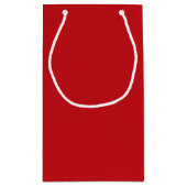 クリスマスツリー赤カスタム白い家族の名前 スモールペーパーバッグ (裏面)