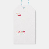 クリスマスツリー赤ギフトで愛らしい動物ラベル ギフトタグ (裏面)