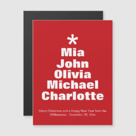 クリスマスツリー赤名前をカスタムする磁気カード