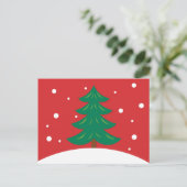 クリスマスツリー赤 ポストカード (スタンド正面)
