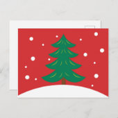 クリスマスツリー赤 ポストカード (正面/裏面)