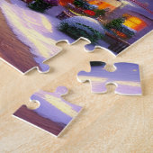 クリスマスツリー輝くの上のクリスマススター ジグソーパズル (側面)