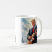 クリスマスツリー遊によるトランプのエレキギター コーヒーマグカップ (正面右)