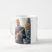 クリスマスツリー遊によるトランプのエレキギター コーヒーマグカップ (正面左)