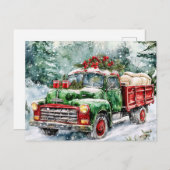 クリスマスツリー運のトラック シーズンポストカード (正面/裏面)