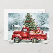 クリスマスツリー運のトラック シーズンポストカード (正面/裏面)