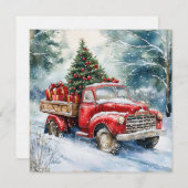 クリスマスツリー運搬トラック シーズンカード (正面/裏面)