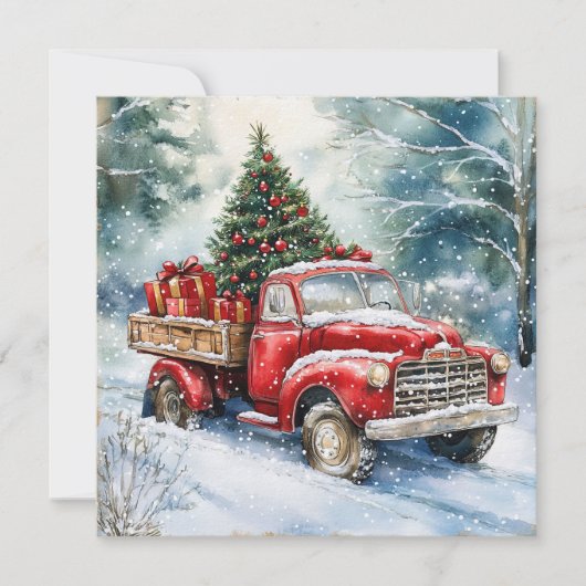 クリスマスツリー運搬トラック シーズンカード (正面)