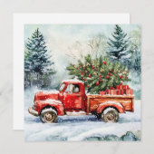 クリスマスツリー運搬トラック シーズンカード (正面/裏面)