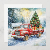 クリスマスツリー運搬トラック シーズンカード (正面/裏面)