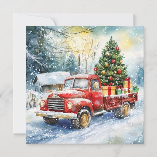クリスマスツリー運搬トラック シーズンカード (正面)
