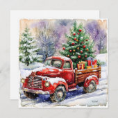 クリスマスツリー運搬トラック シーズンカード (正面/裏面)