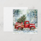 クリスマスツリー運搬トラック シーズンカード (正面/裏面)