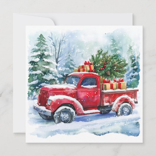 クリスマスツリー運搬トラック シーズンカード (正面)