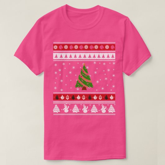 クリスマスツリー醜いクリスマス1 Tシャツ (デザイン正面)