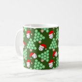 クリスマスツリー野球サンタハッツ コーヒーマグカップ (正面左)