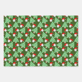 クリスマスツリー野球サンタハッツ ラッピングペーパーシート (正面2)