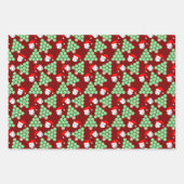 クリスマスツリー野球サンタハッツ ラッピングペーパーシート (正面)