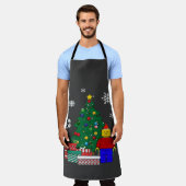 クリスマスツリー野球 エプロン (着用した状態)
