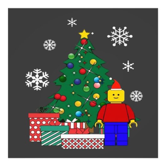 クリスマスツリー野球 フォトプリント            (正面)