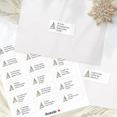 クリスマスツリー金ゴールドブラック18受信者アドレス シール