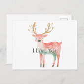 クリスマスツリー金ゴールドホワイトピンクミントピースジョイ ポストカード (正面/裏面)