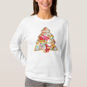 クリスマスツリー長袖Tシャツ Tシャツ (正面)