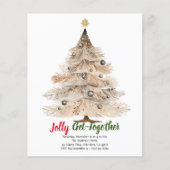 クリスマスツリー集まるパーティの招待状 チラシ (正面)