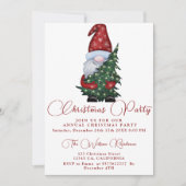 クリスマスツリー雪だるまクリスマスパーティの招待状 招待状 (正面)