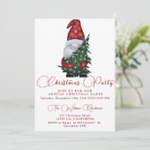 クリスマスツリー雪だるまクリスマスパーティの招待状 招待状 (スタンド正面)