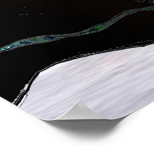 クリスマスツリー雪だるまサプライズアートプリントポスター ポスター (角)