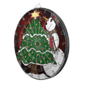 クリスマスツリー雪だるまサプライズプリント ダーツボード (正面右)