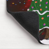 クリスマスツリー雪だるまサプライズプリント マウスパッド (コーナー)