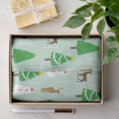 クリスマスツリー雪だるまトナカイ雪 薄葉紙 (ギフト)