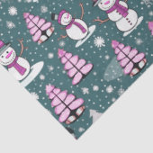 クリスマスツリー雪だるま雪の結晶グリーンクリスマス 薄葉紙 (詳細)