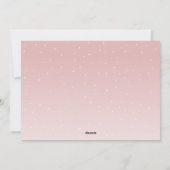 クリスマスツリー雪の水の色ピンクの家族の写真 シーズンカード (裏面)